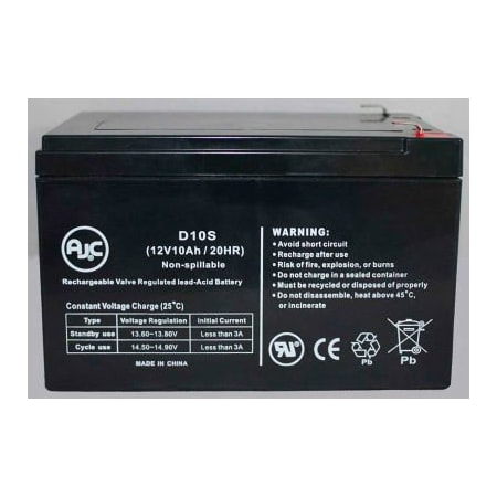Battery Clerk AJC SigmasTek SP12-10 12V 10Ah Sealed Lead Acid Battery SIGMASTEK-SP12-10